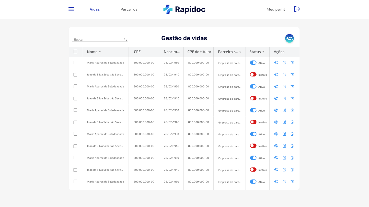 Rapidoc Admin Panel